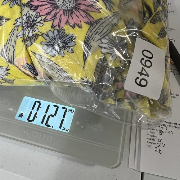 Style & Co Yellow Floral Flutter Sleeve Ruffle Summer Dress Size L Large New - Picture 9 of 10